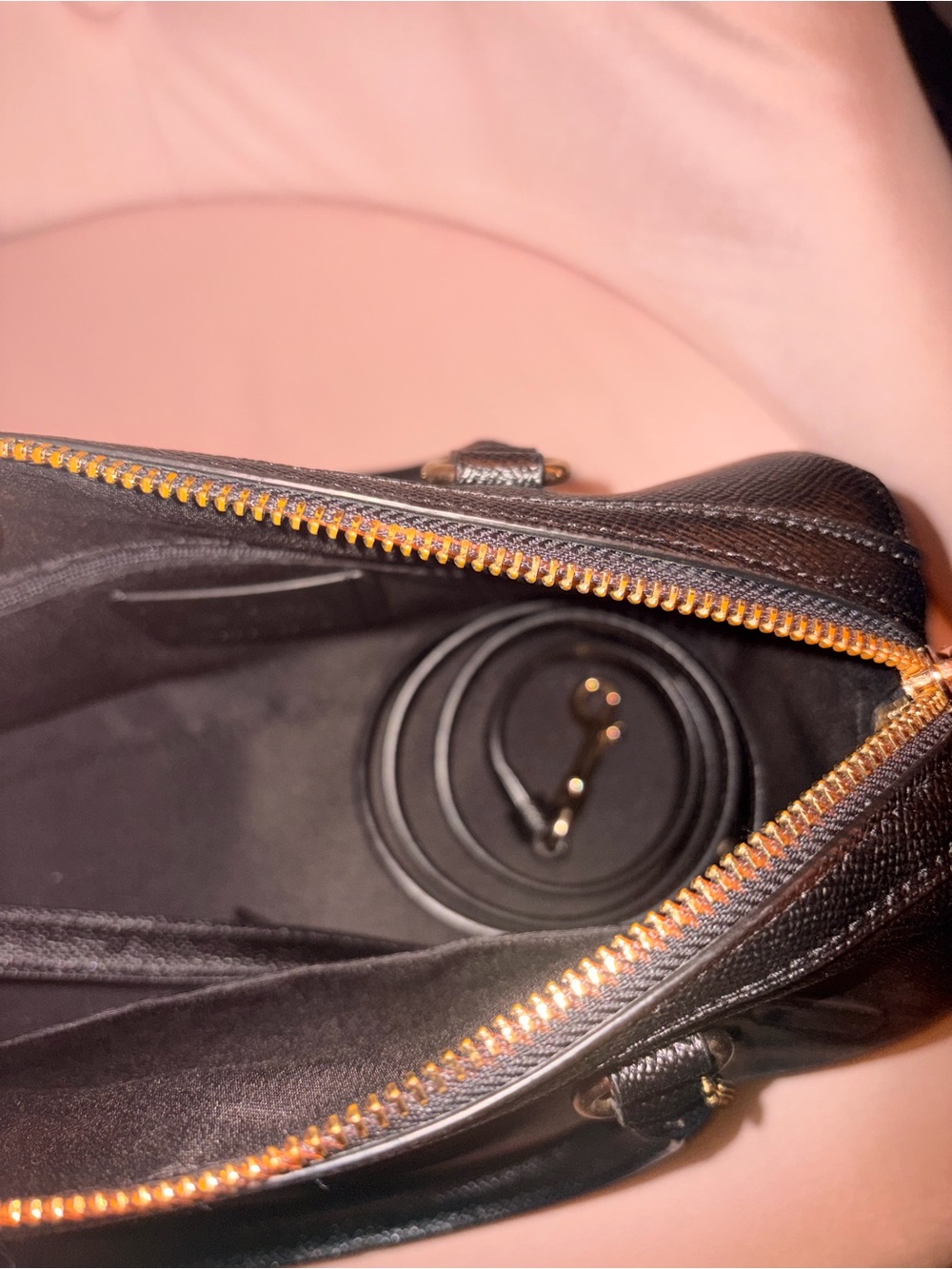 Coach Rowen Satchel Black Leather 
Dome Satchel with Gold Hardware - Picture 7 of 7